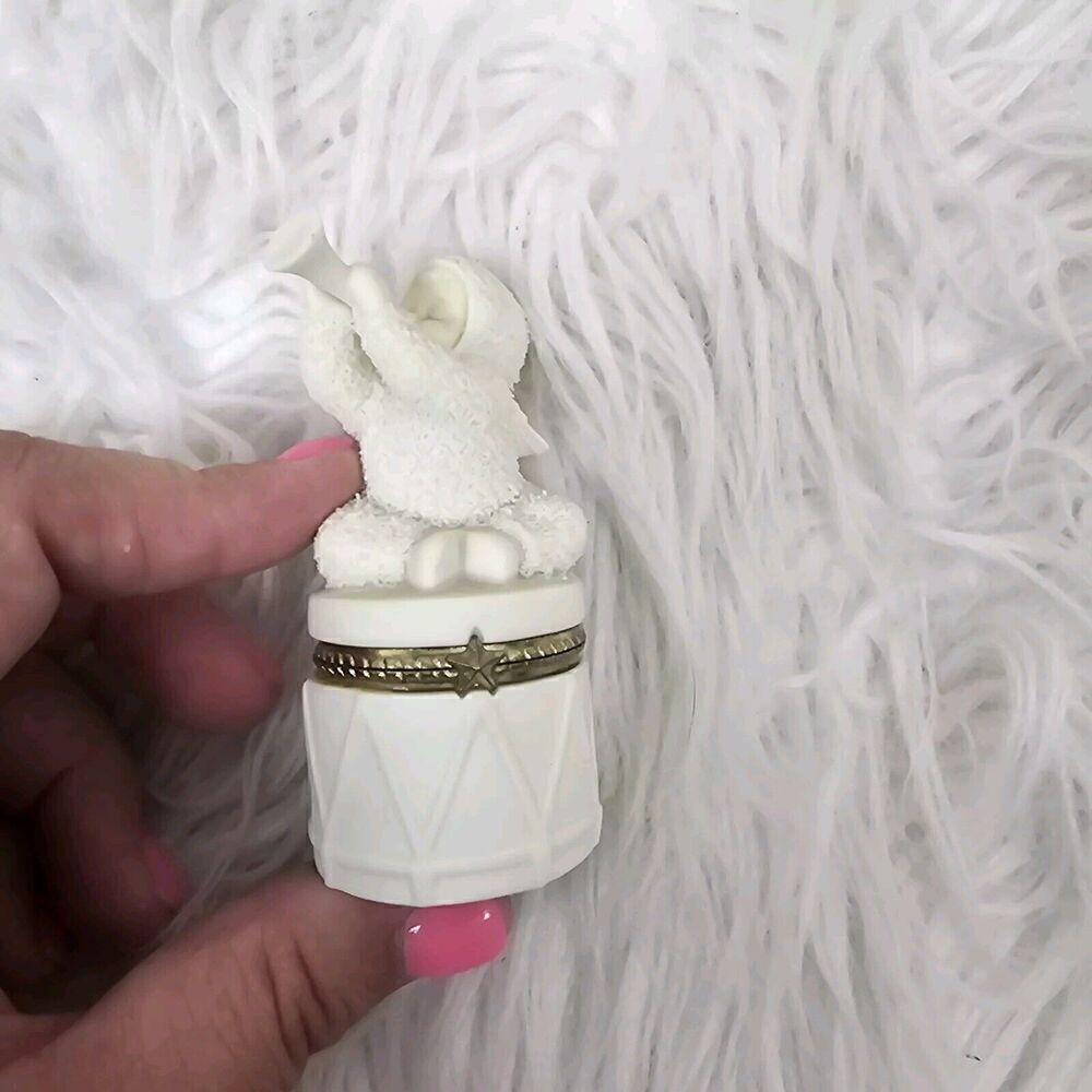 Snowbabies Trinket Keepsake Box "CELEBRATE" Dept 56 -# 68847 Hinged